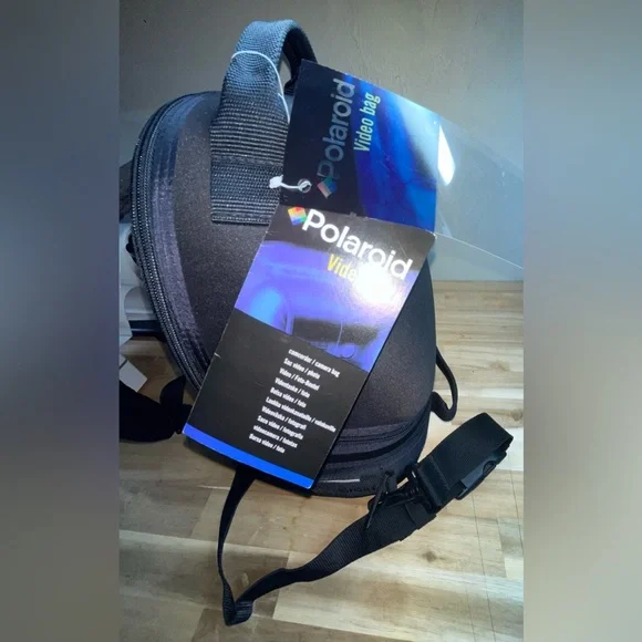 Polaroid Video Camera Bag Backpack Black New With Tags Water Resistant - Picture 5 of 16